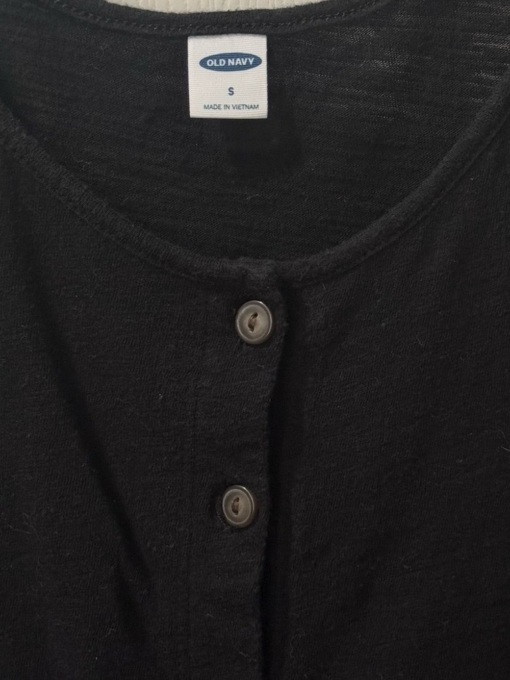 Old Navy Black Button Front Tank Top | Size: Small | Closet Staple | Like New - Picture 3 of 5